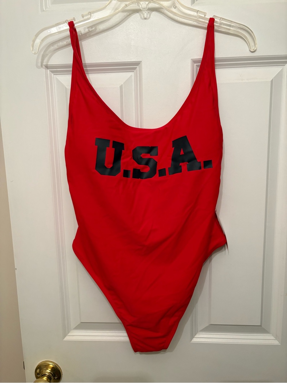 Xhilaration women’s one piece USA bathing suit-red